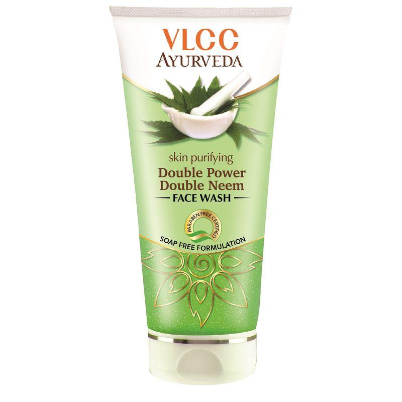 vlcc ayurveda skin purifying double power double neem face wash