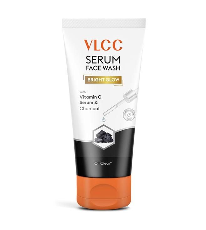 vlcc bright glow charcoal serum face wash - 100 ml