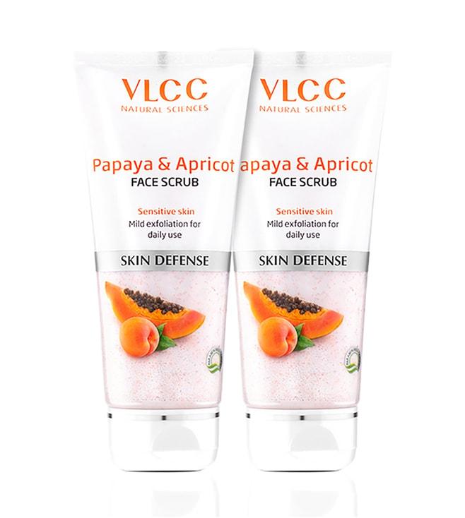 vlcc papaya and apricot face scrub - pack of 2