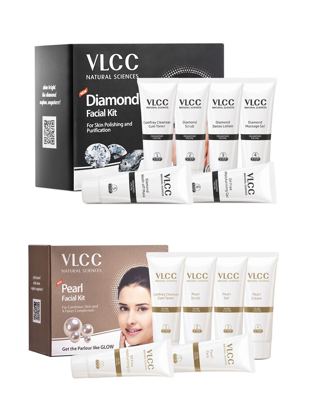vlcc set of 2 single facial kit - 60g each - diamond & pearl