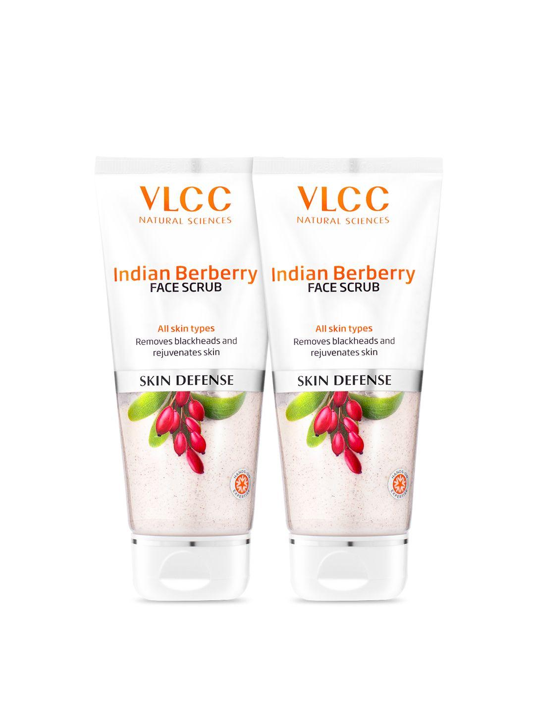 vlcc set of 2 skin defense indian berberry face scrub - 100 g each