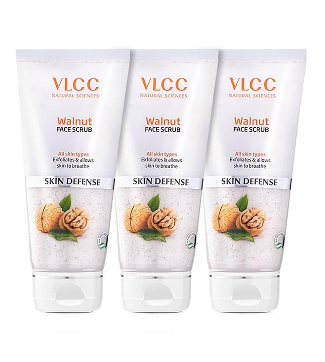 vlcc walnut skin defense face scrub - pack of 3