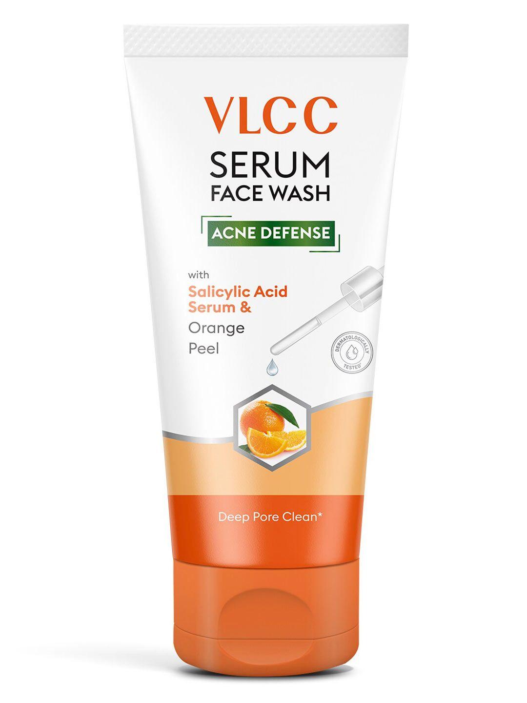 vlcc acne defense serum face wash with salicylic acid serum & orange - 100ml