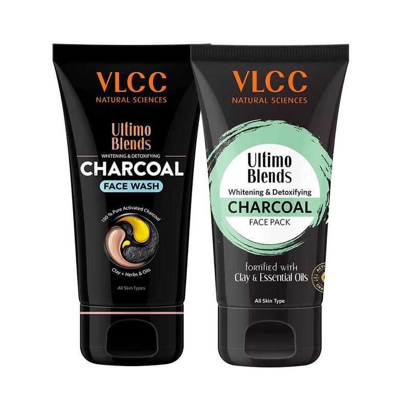 vlcc charcoal cleansing & face pack combo