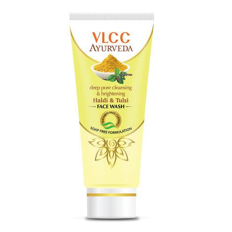 vlcc deep pore cleansing & brightening haldi & tulsi facewash (100 ml)