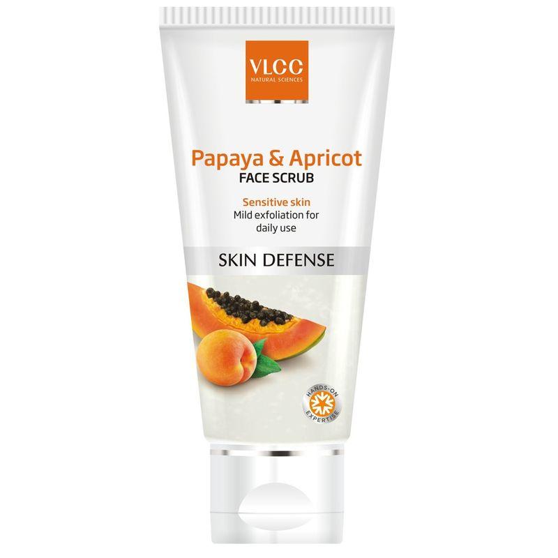 vlcc papaya & apricot face scrub skin defence