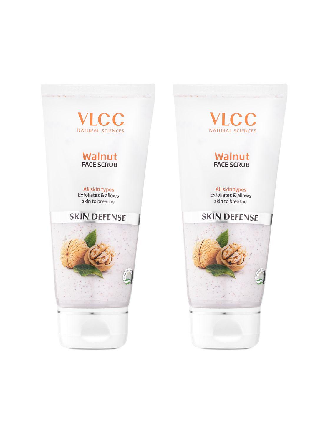 vlcc set of 2 skin defense walnut face scrub - 80g each