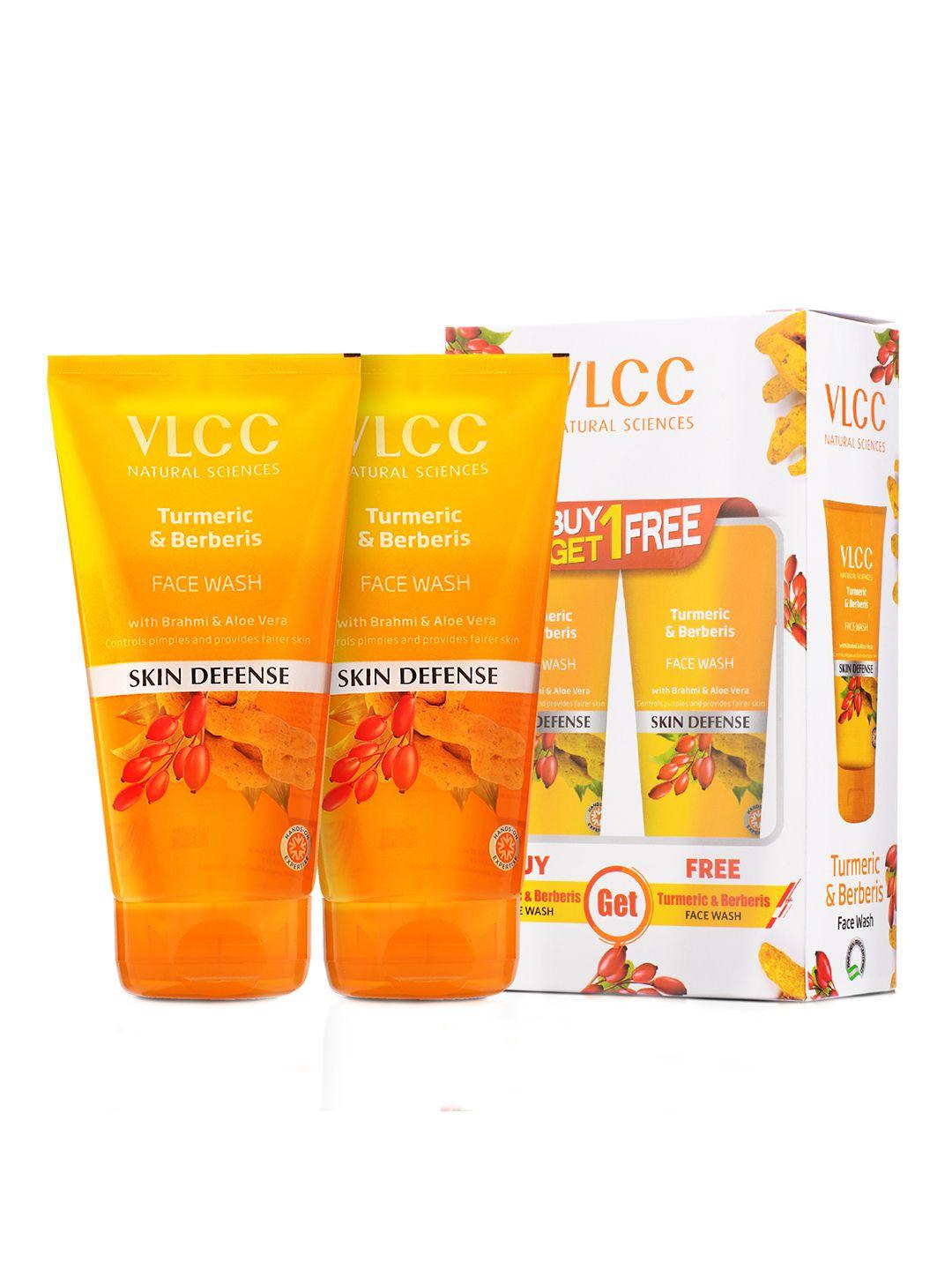 vlcc set of 2 turmeric & berberis face washes - 150ml each