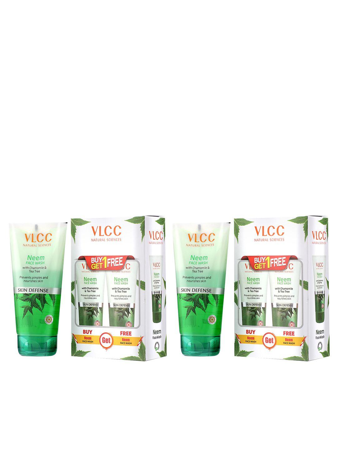 vlcc set of 4 neem face washes - 150ml each