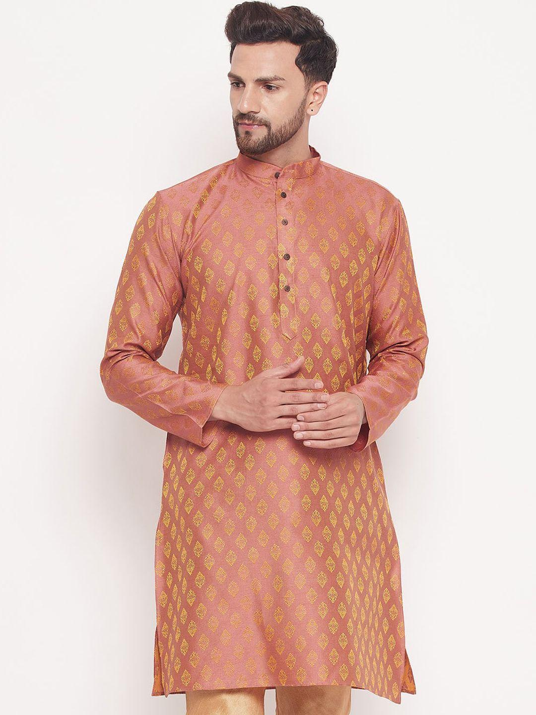 vm ethnic motifs printed mandarin collar kurta