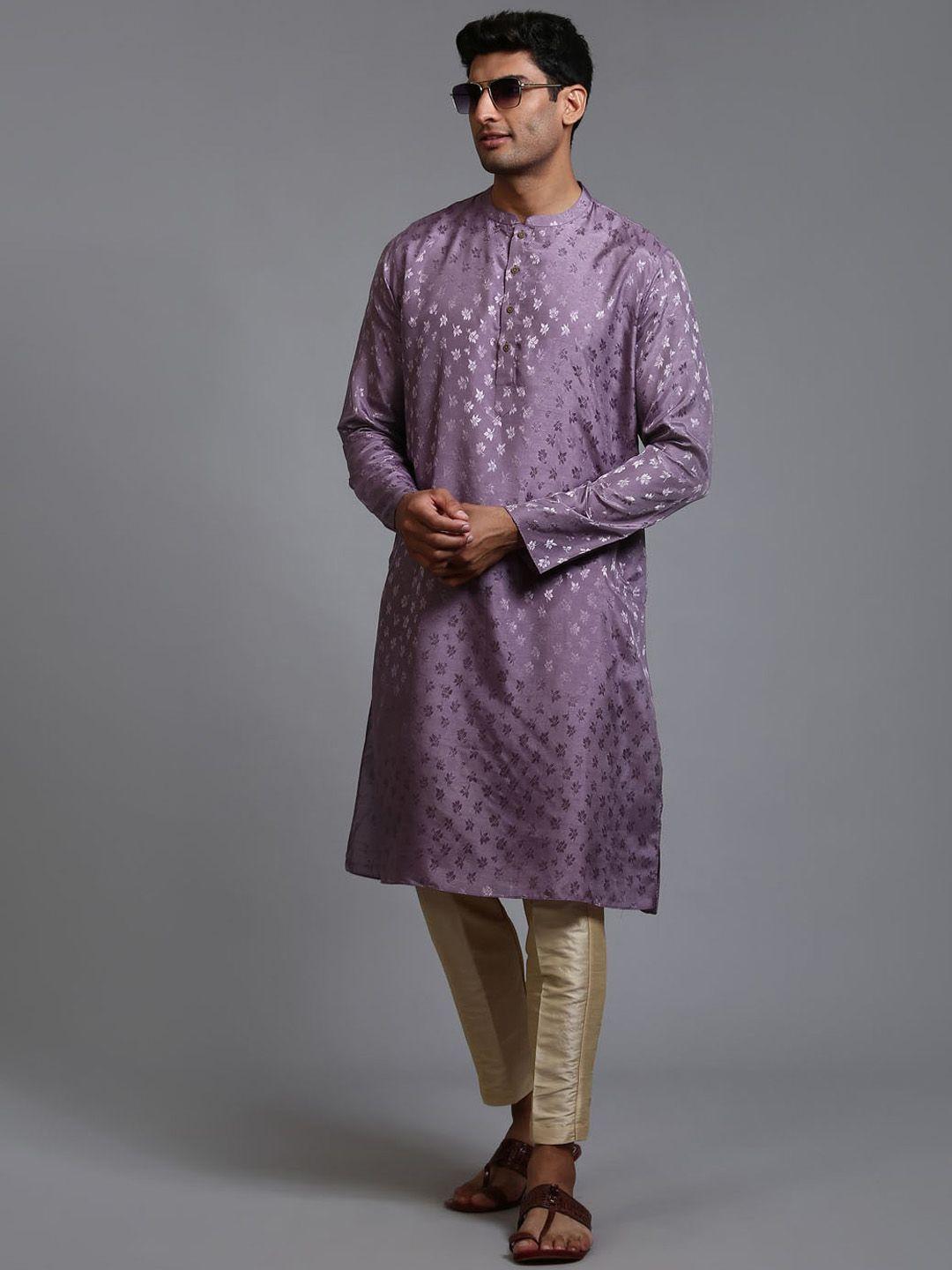 vm floral printed straight kurta with trousers