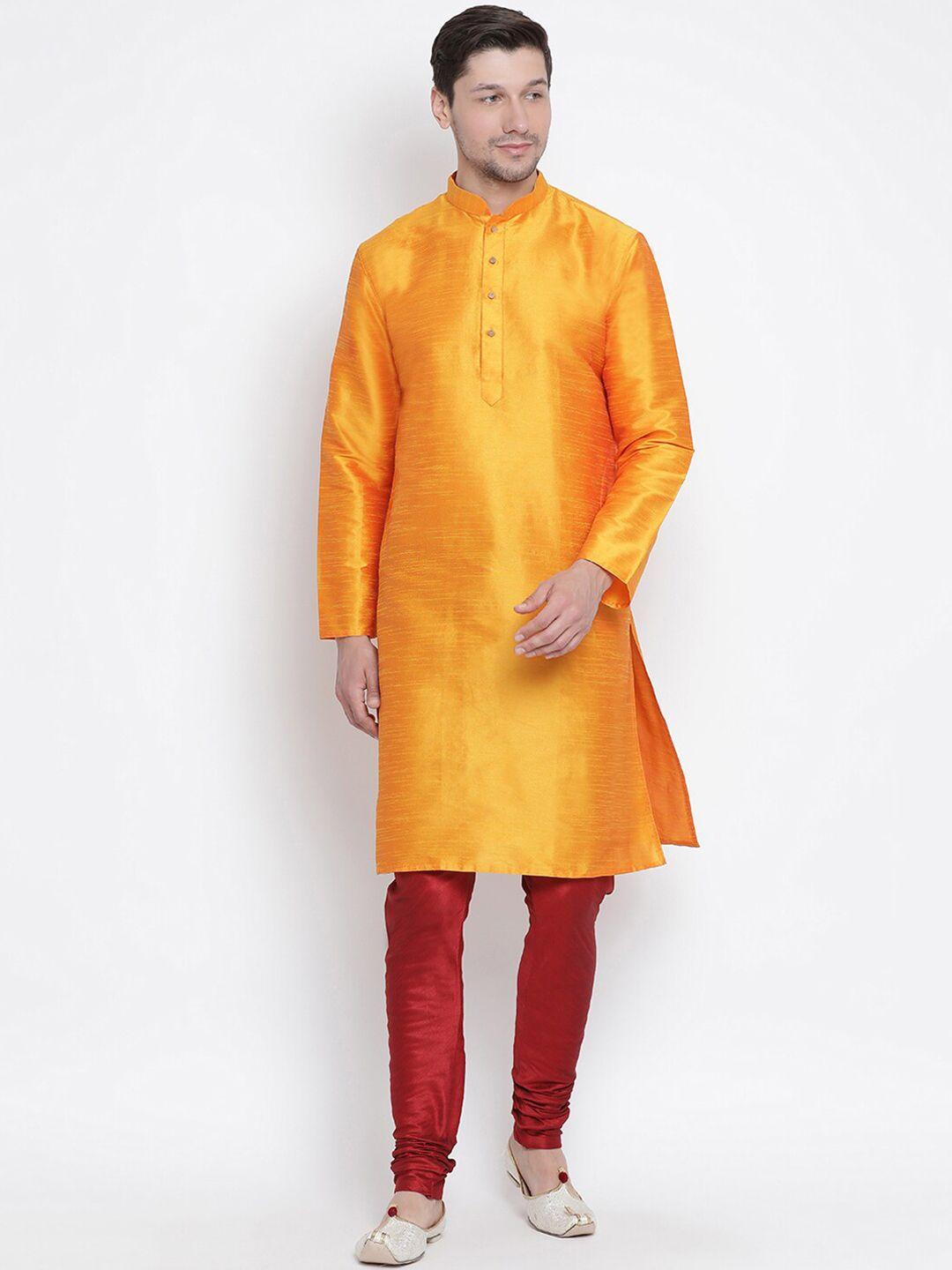 vm mandarin collar kurta with churidar