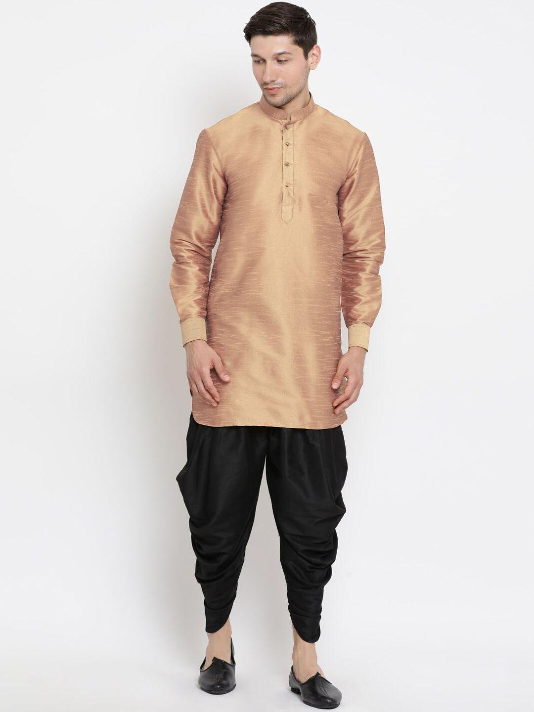 vm mandarin collar kurta with dhoti pants