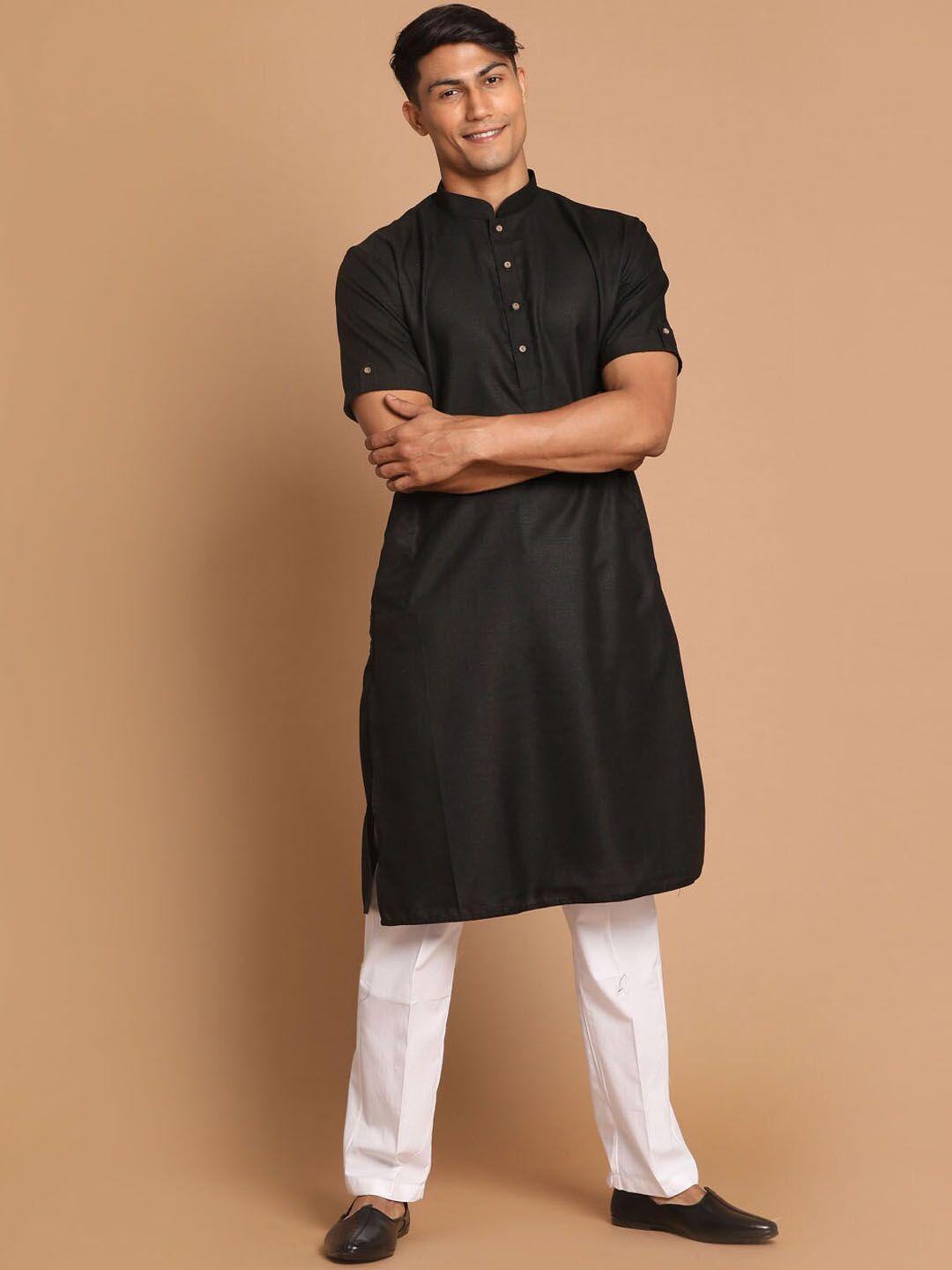 vm mandarin collar kurta with pyjamas