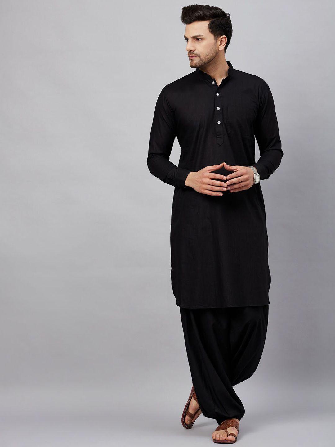 vm mandarin collar pathani kurta with patiala