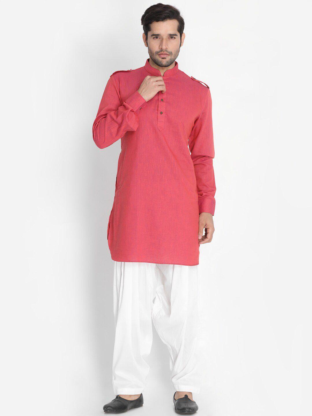 vm mandarin collar pathani kurta with patiala