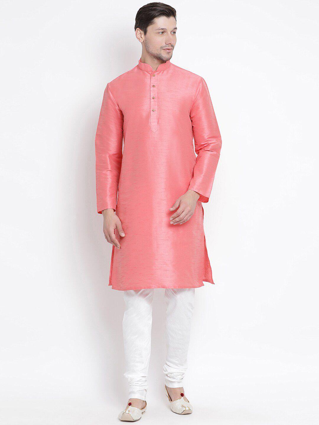 vm mandarin collar regular straight kurta with churidar