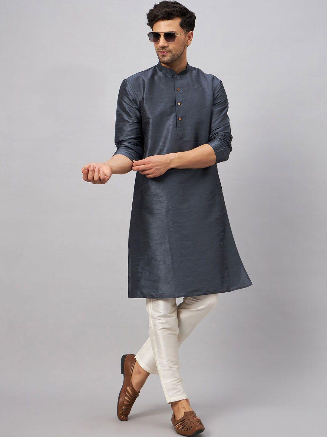 vm mandarin collar straight kurta with churidar