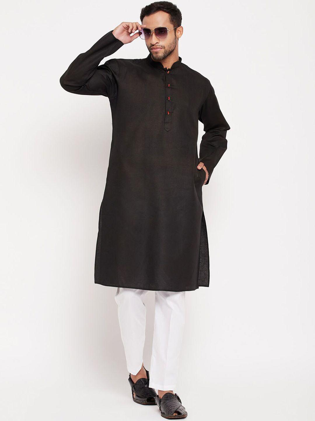 vm mandarin collar straight kurta with pyjamas