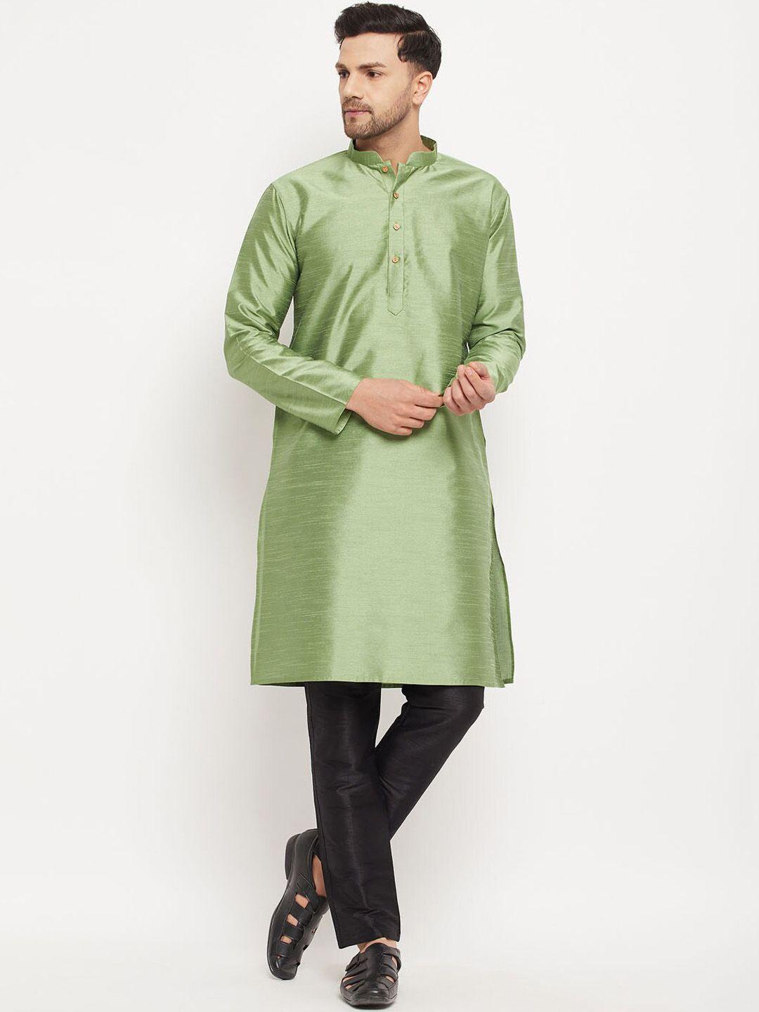 vm mandarin collar straight kurta with trousers