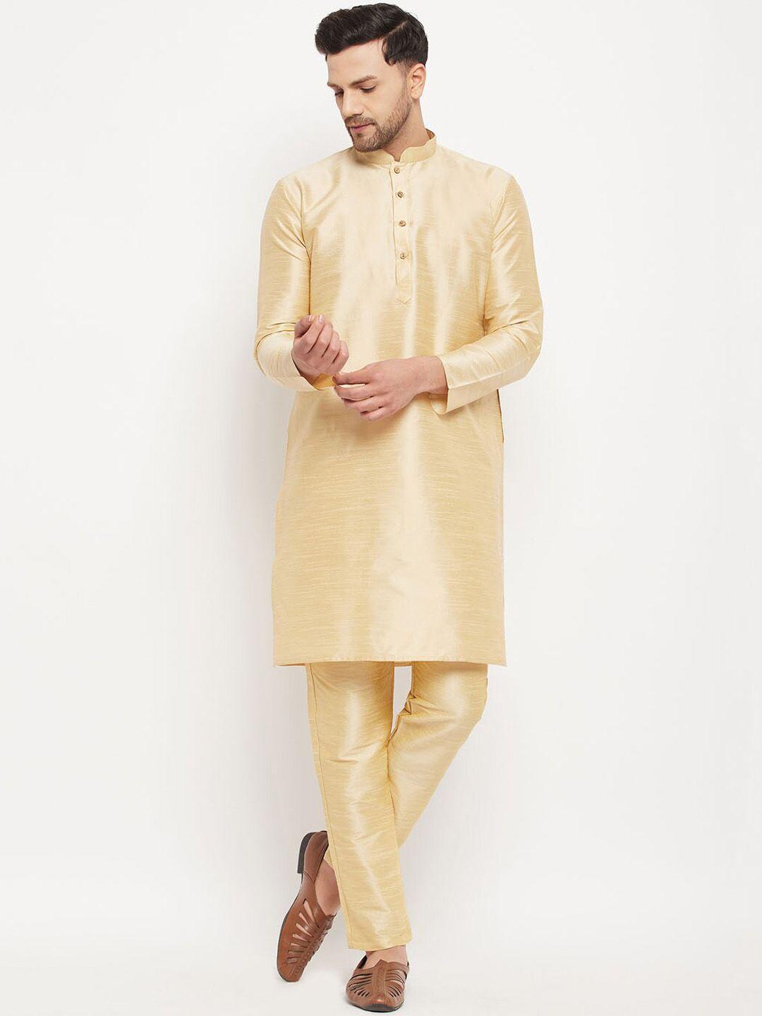 vm mandarin collar straight kurta with trousers