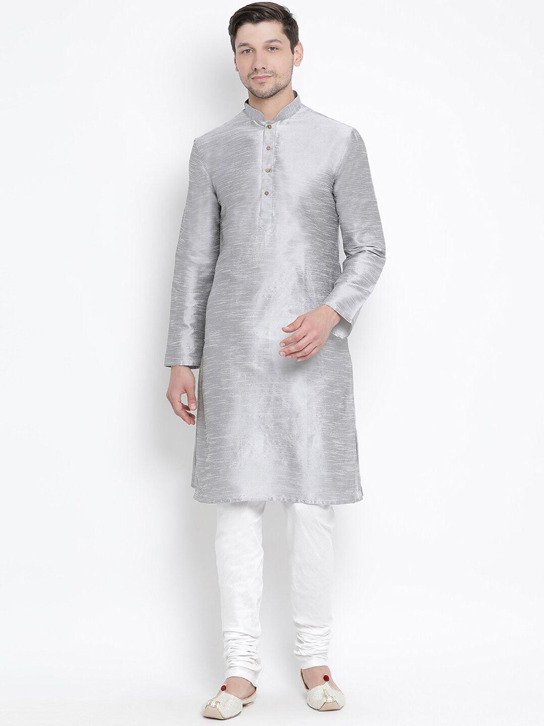 vm men ethnic regular kurta with churidar