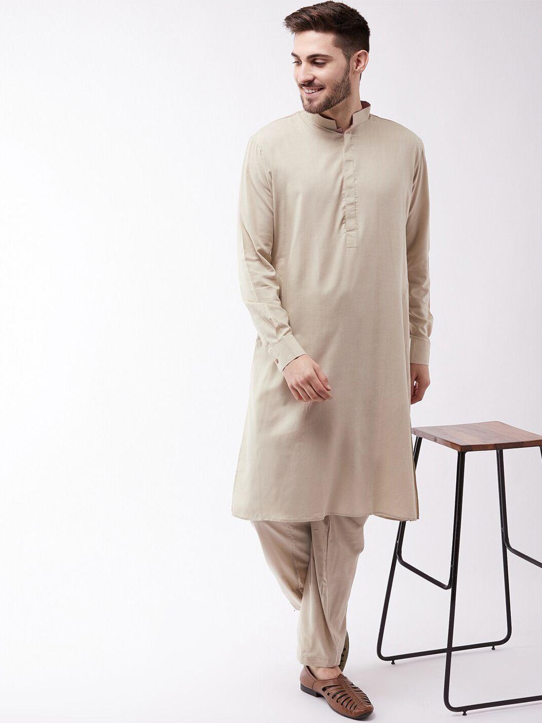 vm men green regular kurta with patiala