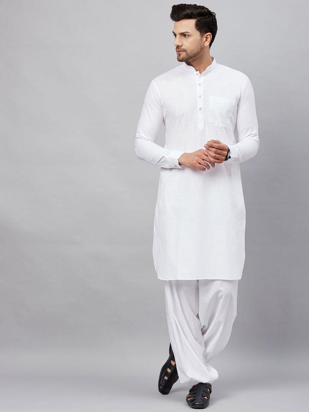 vm men mandarin collar pathani kurta with patiala set