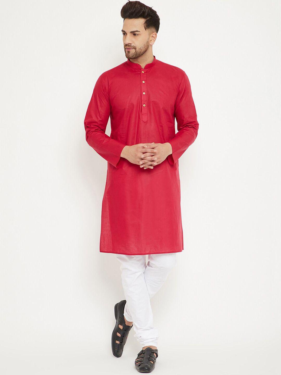 vm men mandarin collar straight kurta with churidar