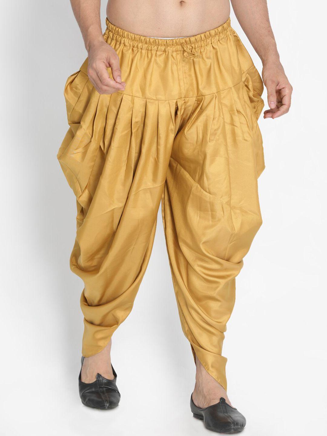 vm men mid-rise relaxed-fit cowl dhoti pants