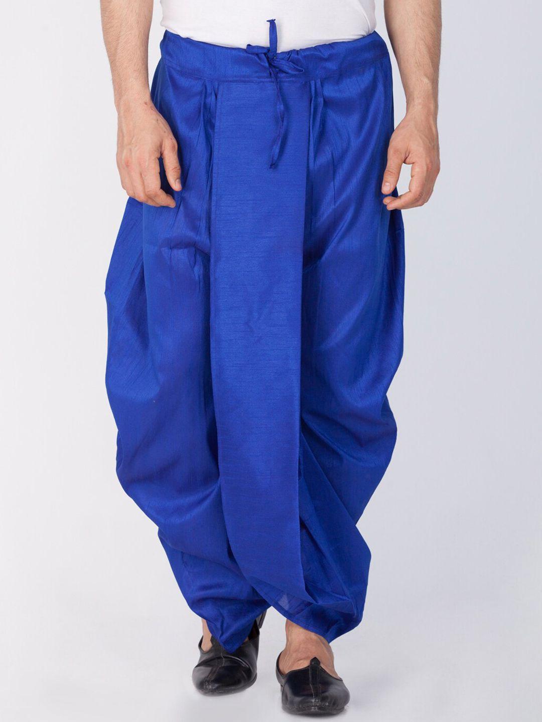 vm men mid-rise relaxed-fit cowl dhoti pants