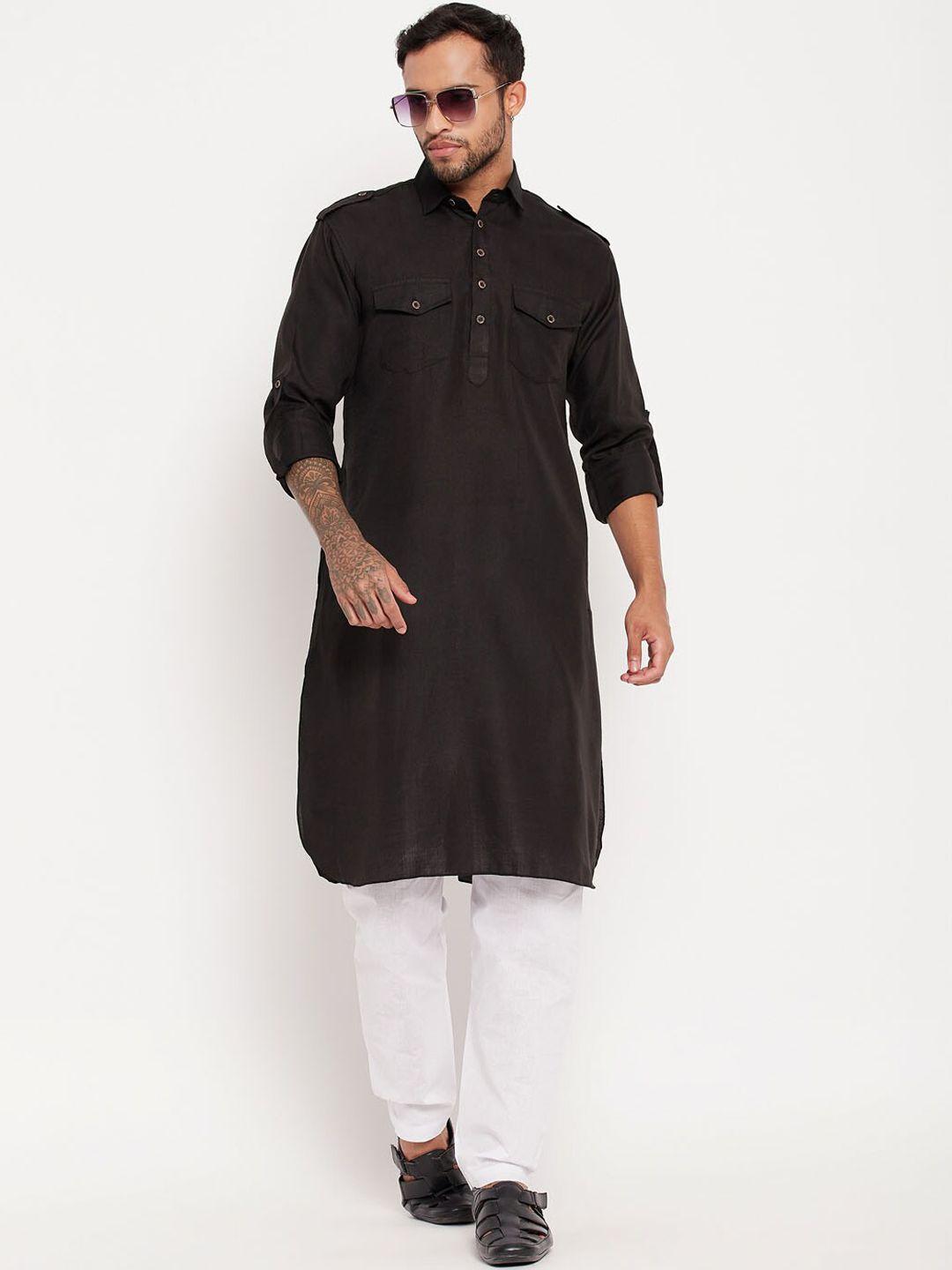 vm shirt collar pathani kurta with pyjamas