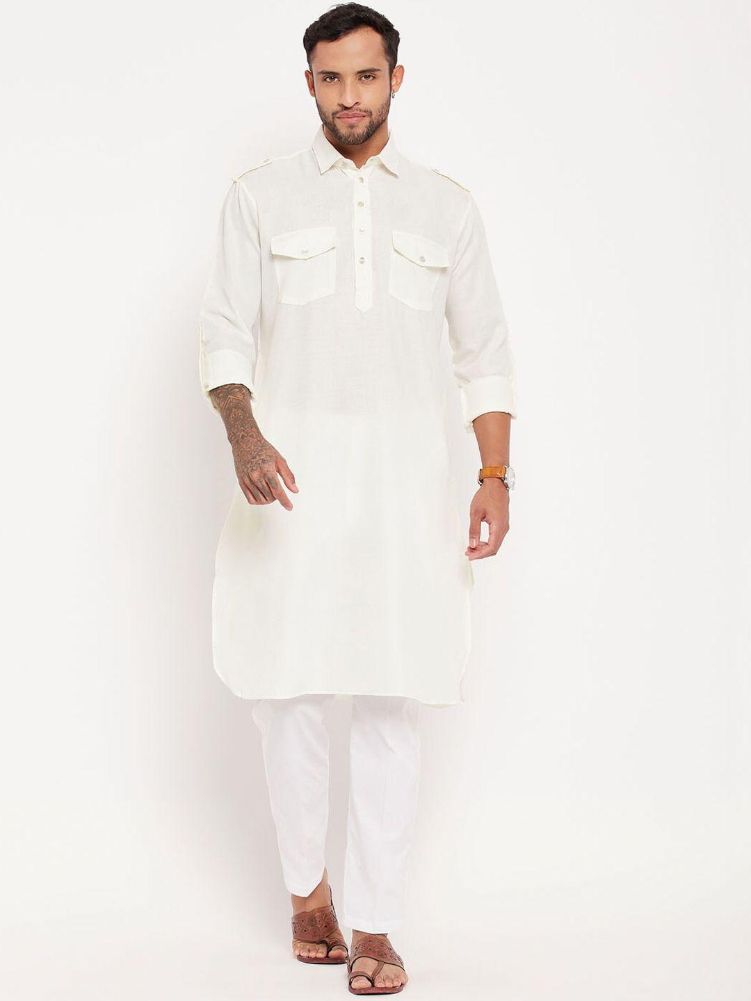 vm shirt collar pathani kurta with trouser