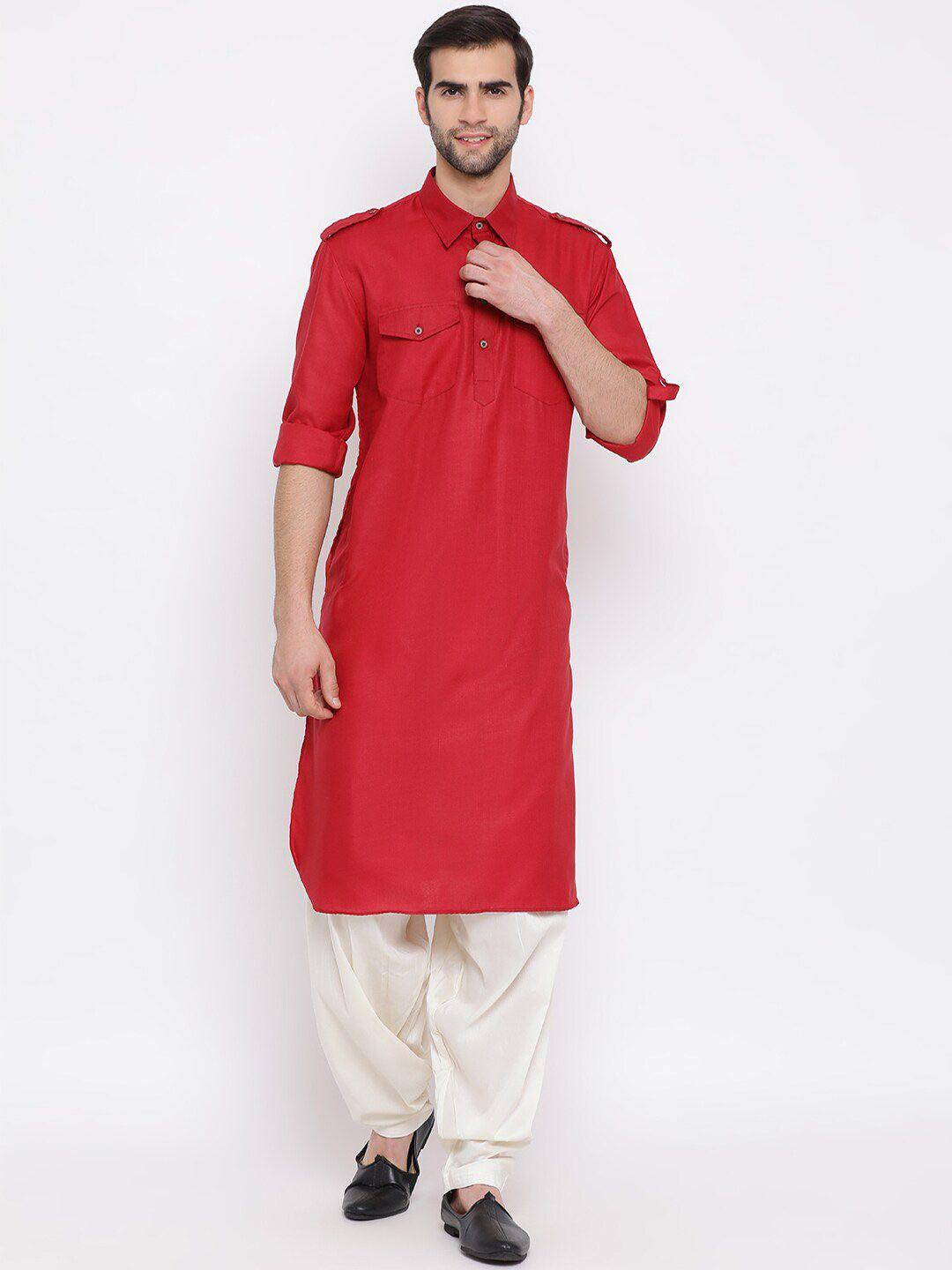 vm shirt collar regular kurta with patiala set