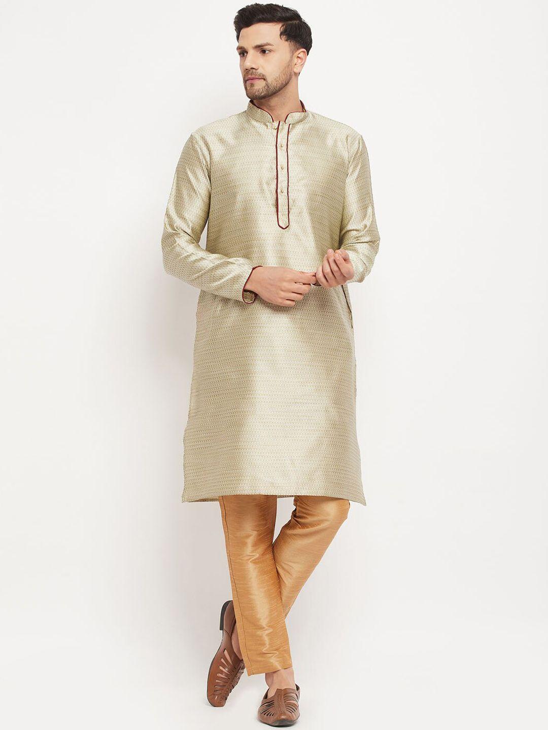 vm woven design gotta patti kurta with pyjamas