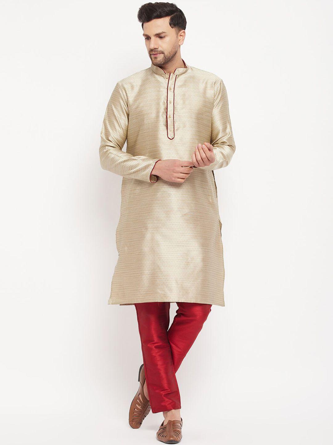 vm woven design kurta with pyjamas