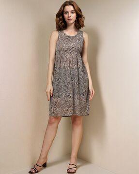 vmi kela animal print a-line dress