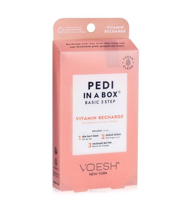 voesh classic pedicure in a box basic 3 step vitamin recharge - - 35 gm