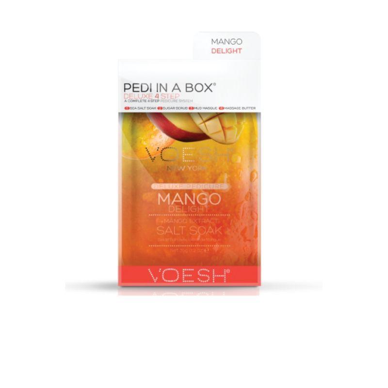 voesh deluxe pedicure in a box (4 step) - mango delight