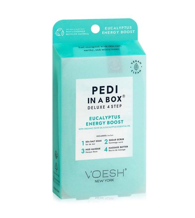 voesh deluxe pedicure in a box 4 step eucalyptus energy boost - 35 gm