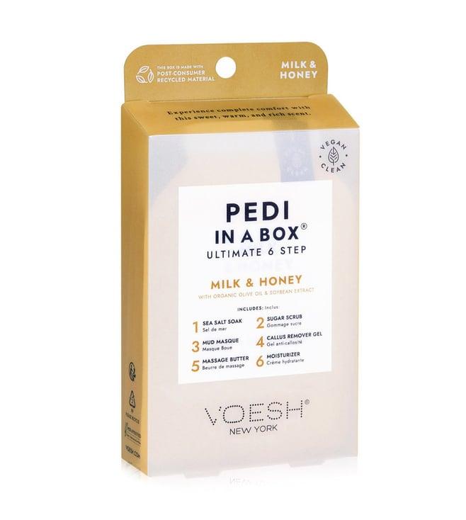 voesh luxurious pedicure in a box ultimate 6 step milk & honey - 35 gm