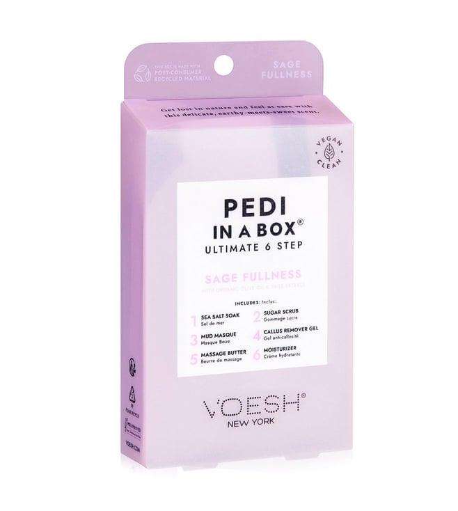 voesh luxurious pedicure in a box ultimate 6 step sage fullness - 35 gm