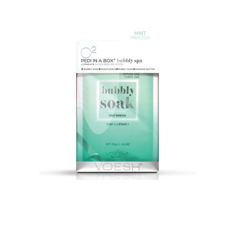 voesh o2 bubbly spa oxygen pedicure in a box (4 step) - mint mimosa