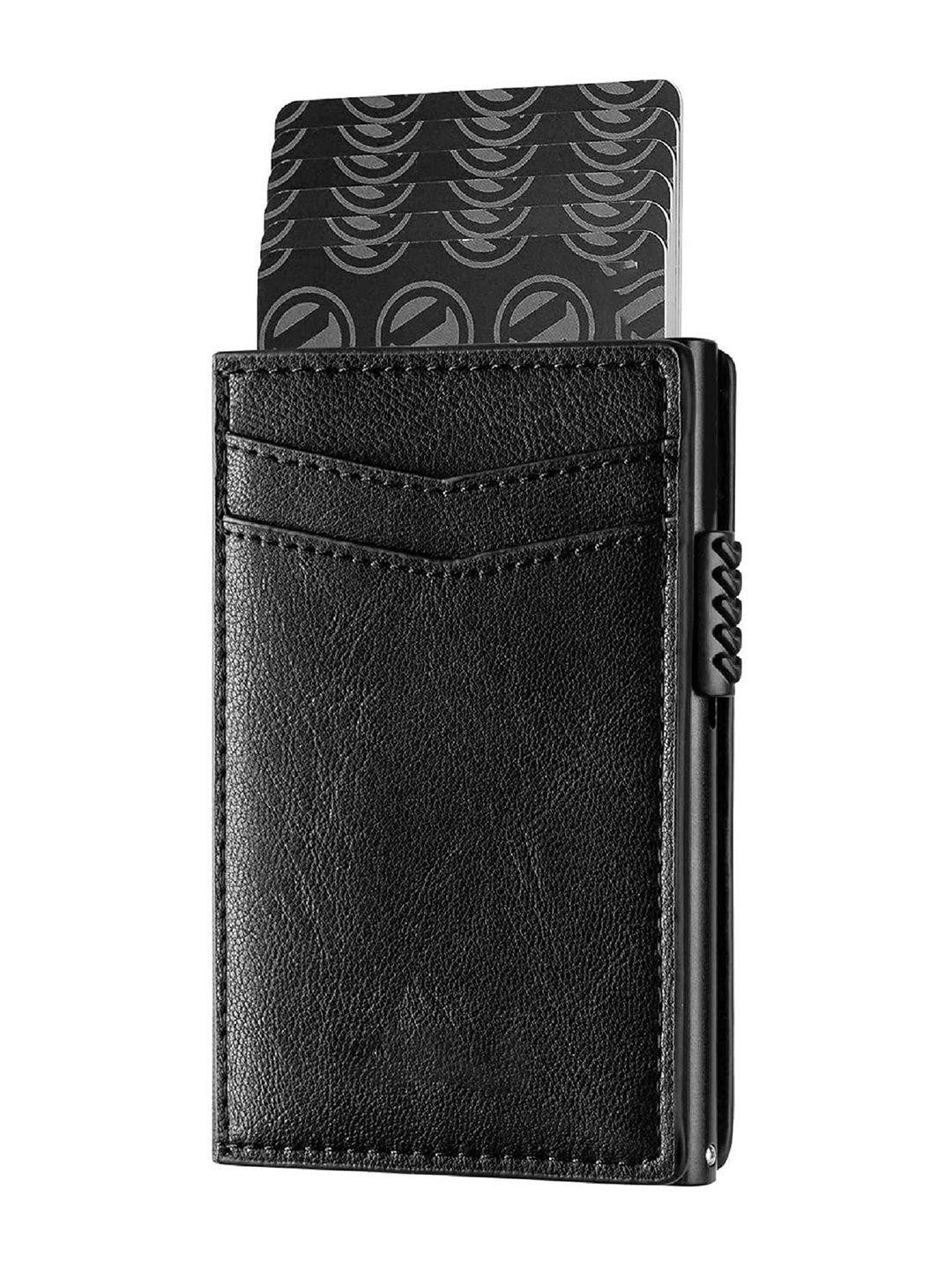 vogard unisex black leather card holder