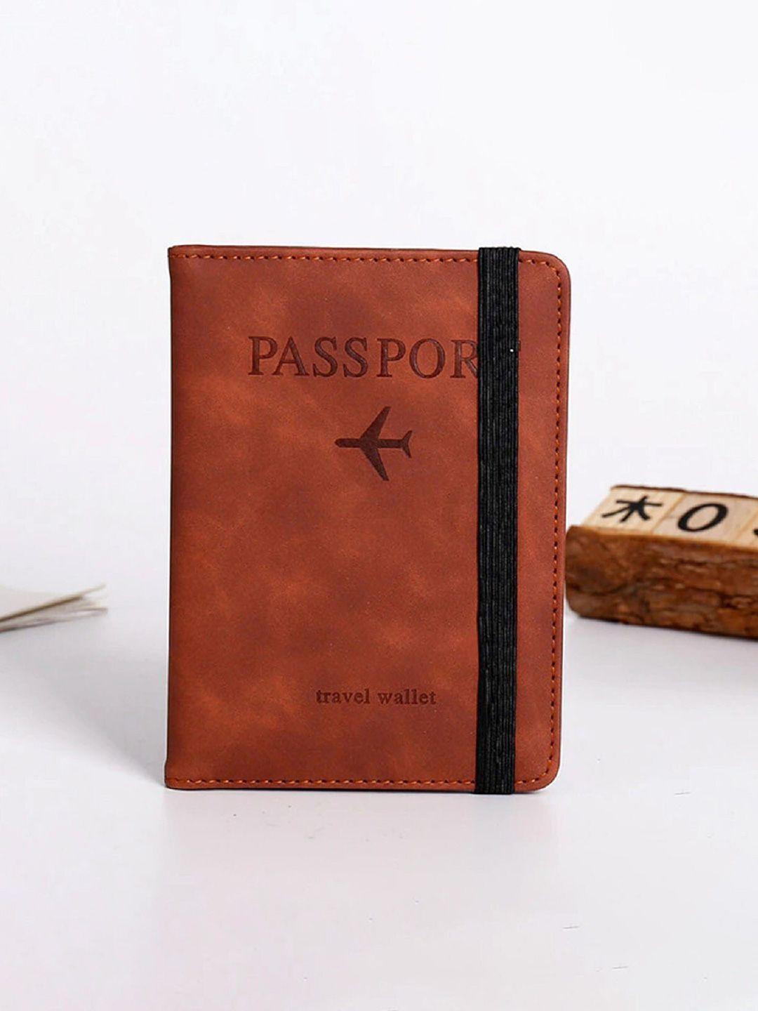 vogard unisex tan pu passport holder with passport holder