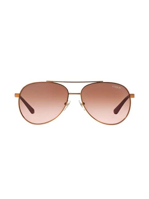 vogue eyewear 0vo3991si polar brown casual chic aviator - 58 mm