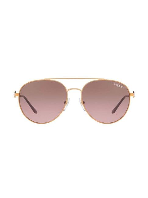 vogue eyewear 0vo4092bi brown timeless pilot sunglasses - 56 mm