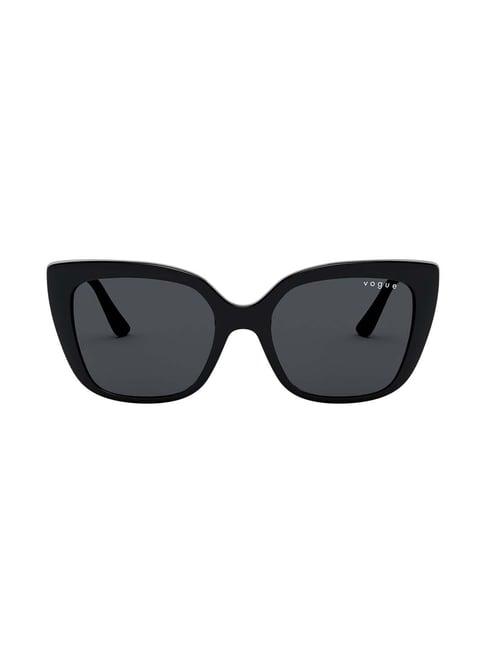 vogue eyewear 0vo5337sw44/8753 grey evergreen cat eye sunglasses - 53 mm