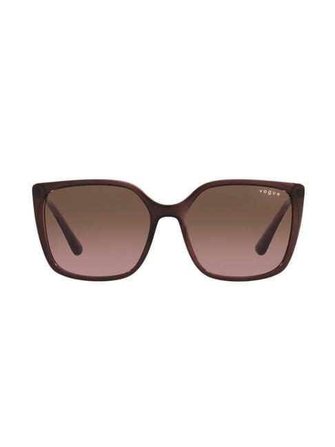 vogue eyewear 0vo5353s purple gradient evergreen square sunglasses - 53.9 mm