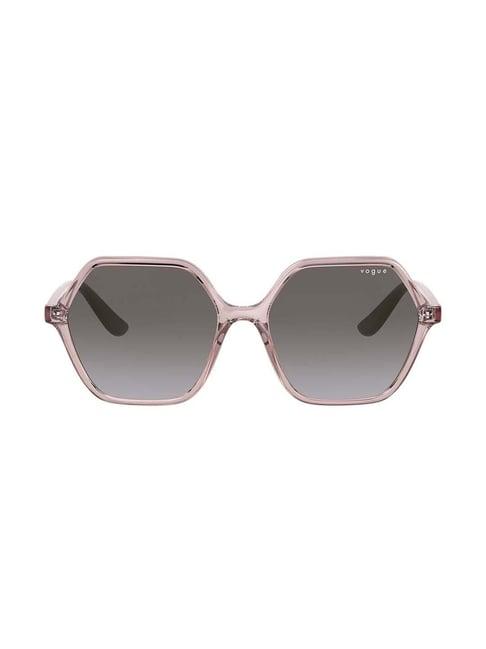 vogue eyewear 0vo5361s light grey beveled sunglasses - 55 mm